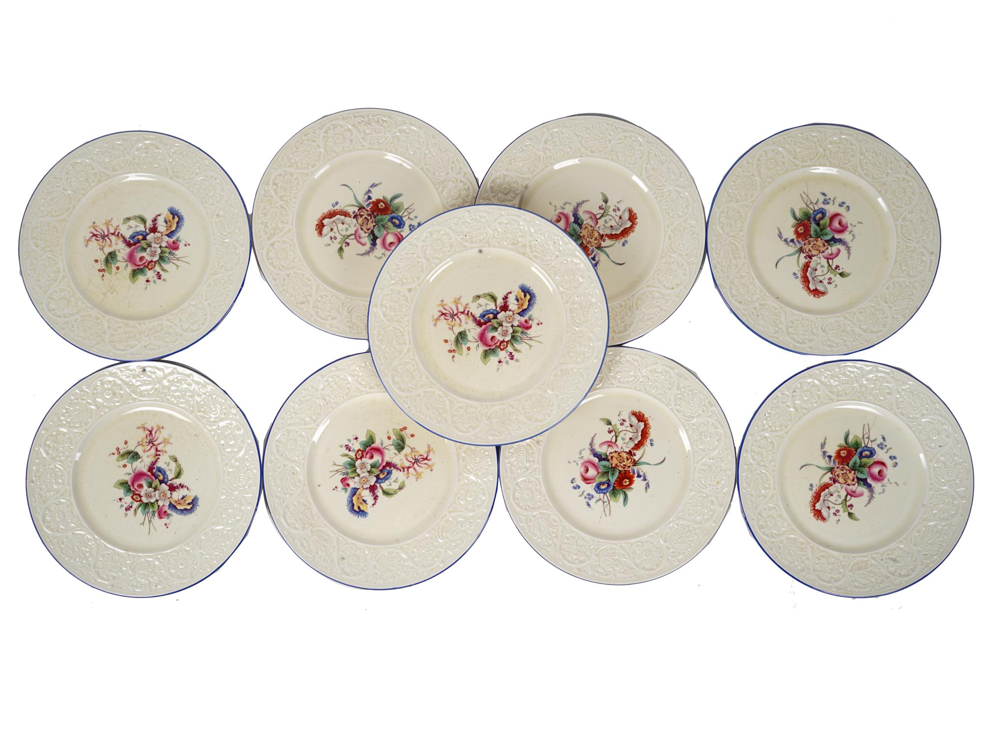 ANTIQUE BRITISH COALPORT PORCELAIN DINNER PLATES PIC-0